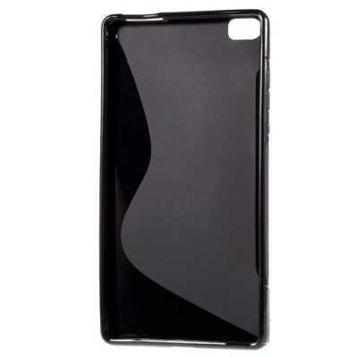 Huawei P8 kieto silikono TPU juodas dėklas - nugarėlė / Priedai.lt