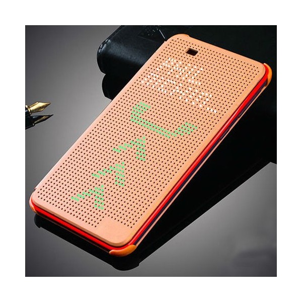 Atverčiamas „Dot View“ dėklas - auksinis (Desire 820)