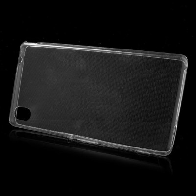 Sony Xperia M4 Aqua skaidrus (permatomas) kieto silikono TPU ploniausias pasaulyje bespalvis dėklas / Priedai.lt