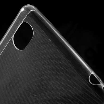 Sony Xperia M4 Aqua skaidrus (permatomas) kieto silikono TPU ploniausias pasaulyje bespalvis dėklas / Priedai.lt