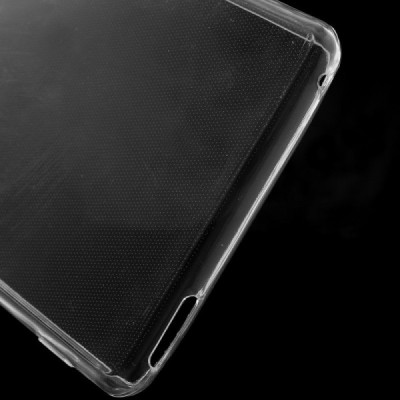 Sony Xperia M4 Aqua skaidrus (permatomas) kieto silikono TPU ploniausias pasaulyje bespalvis dėklas / Priedai.lt