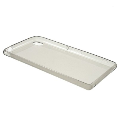 Sony Xperia M4 Aqua skaidrus (permatomas) kieto silikono TPU ploniausias pasaulyje pilkas dėklas / Priedai.lt