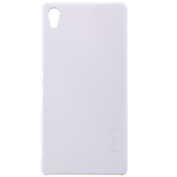 „Nillkin“ Frosted Shield dėklas - baltas + apsauginė ekrano plėvelė (Xperia Z3+)
