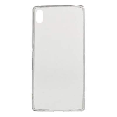 Sony Xperia Z3+ Plius skaidrus (permatomas) kieto silikono TPU ploniausias pasaulyje pilkas dėklas / Priedai.lt
