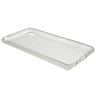Sony Xperia Z3+ Plius skaidrus (permatomas) kieto silikono TPU ploniausias pasaulyje pilkas dėklas / Priedai.lt