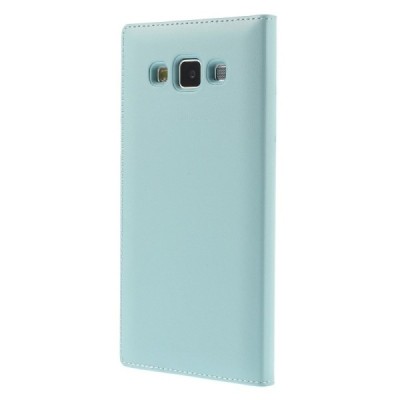 Samsung Galaxy A5 šviesiai mėlynas odinis atverčiamas „Smart Window“ dėklas su langeliu / Priedai.lt