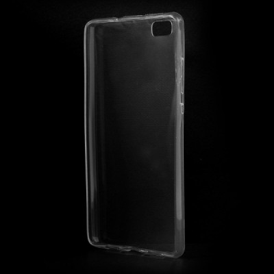 Huawei P8 Lite skaidrus (permatomas) kieto silikono TPU ploniausias pasaulyje bespalvis dėklas / Priedai.lt