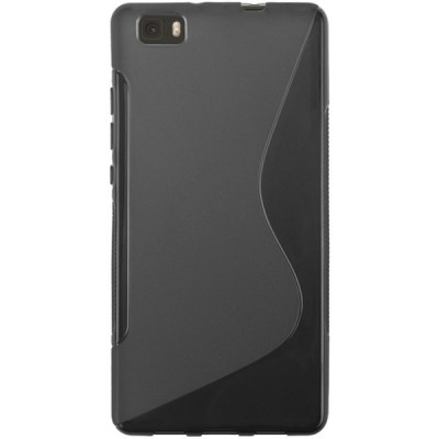 Huawei P8 Lite kieto silikono TPU juodas dėklas - nugarėlė / Priedai.lt