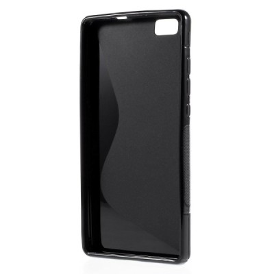 Huawei P8 Lite kieto silikono TPU juodas dėklas - nugarėlė / Priedai.lt