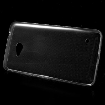 Microsoft Lumia 640 skaidrus (permatomas) kieto silikono TPU ploniausias pasaulyje bespalvis dėklas / Priedai.lt