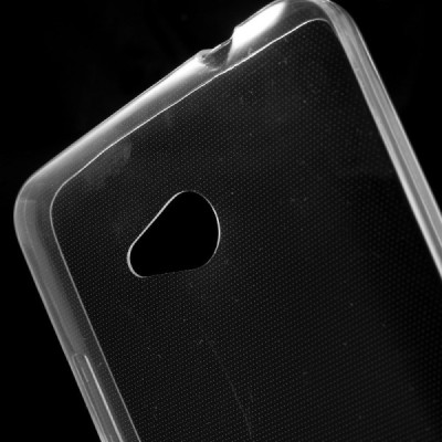 Microsoft Lumia 640 skaidrus (permatomas) kieto silikono TPU ploniausias pasaulyje bespalvis dėklas / Priedai.lt