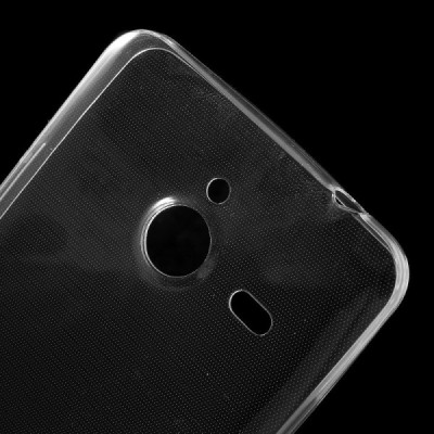 Microsoft Lumia 640 XL skaidrus (permatomas) kieto silikono TPU ploniausias pasaulyje bespalvis dėklas / Priedai.lt