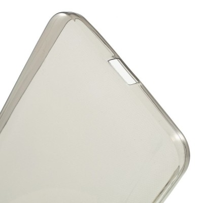 Microsoft Lumia 640 XL skaidrus (permatomas) kieto silikono TPU ploniausias pasaulyje pilkas dėklas / Priedai.lt