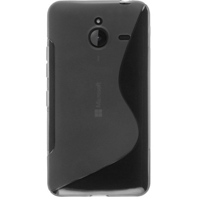 Microsoft Lumia 640 XL skaidrus (permatomas) kieto silikono TPU pilkas dėklas - nugarėlė / Priedai.lt