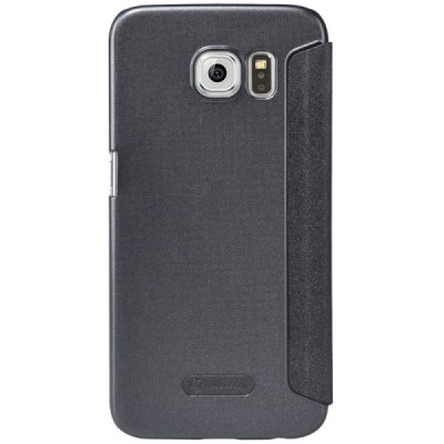 Samsung Galaxy S6 (G920) pilkas odinis atverčiamas Nillkin Sparkle dėklas / Priedai.lt
