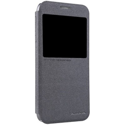 Samsung Galaxy S6 (G920) pilkas odinis atverčiamas Nillkin Sparkle dėklas / Priedai.lt