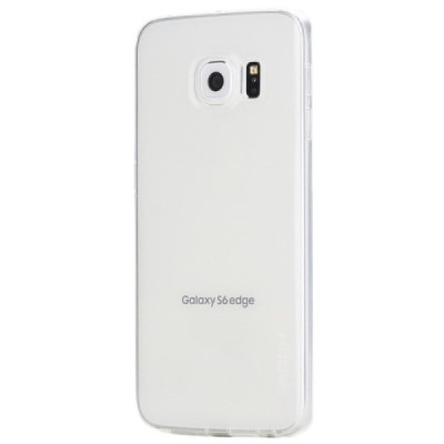 Samsung Galaxy S6 Edge (G925) Rock Ultra Thin Slim Jacket plonas skaidrus (permatomas) silikoninis TPU bespalvis dėklas / Prieda