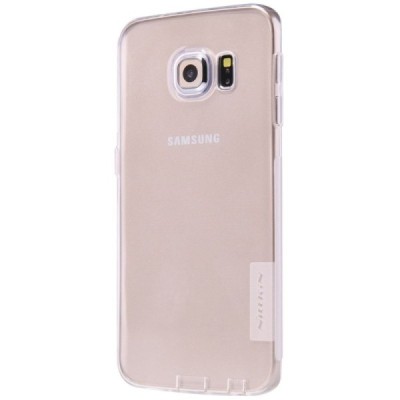 Samsung Galaxy S6 Edge (G925) Nillkin Nature plonas skaidrus (permatomas) silikoninis TPU bespalvis dėklas / Priedai.lt