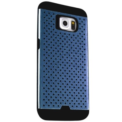 Sustiprintos apsaugos Samsung Galaxy S6 G920 mėlynas kieto silikono (TPU) ir plastiko dėklas / Priedai.lt