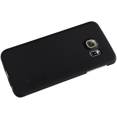 Samsung Galaxy S6 Edge (G925) Nillkin Frosted Shield juodas plastikinis dėklas / Priedai.lt