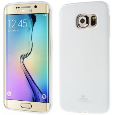 Samsung Galaxy S6 Edge (G925) Mercury baltas kieto silikono tpu dėklas - nugarėlė / Priedai.lt