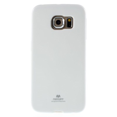 Samsung Galaxy S6 Edge (G925) Mercury baltas kieto silikono tpu dėklas - nugarėlė / Priedai.lt