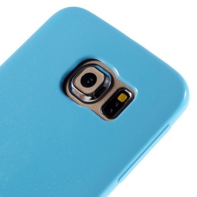 Samsung Galaxy S6 Edge (G925) Mercury šviesiai mėlynas kieto silikono tpu dėklas - nugarėlė / Priedai.lt