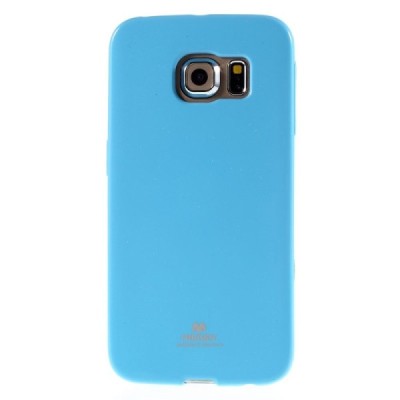 Samsung Galaxy S6 Edge (G925) Mercury šviesiai mėlynas kieto silikono tpu dėklas - nugarėlė / Priedai.lt