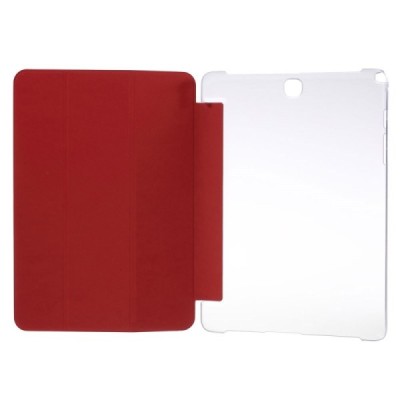 Samsung Galaxy Tab A 9.7 (T555, T550) plonas atverčiamas raudonas dėklas / Priedai.lt