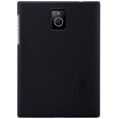 BlackBerry Passport Nillkin Frosted Shield juodas plastikinis dėklas + apsauginė ekrano plėvelė / Priedai.lt