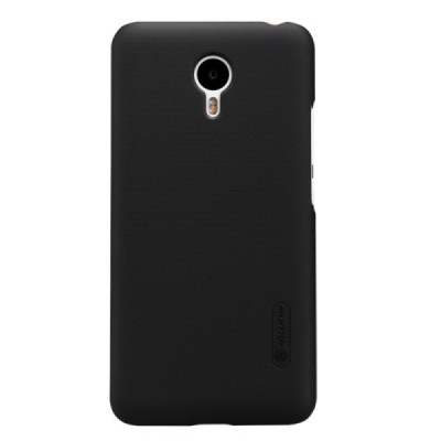 Meizu m2 note Nillkin Frosted Shield juodas plastikinis dėklas + apsauginė ekrano plėvelė / Priedai.lt