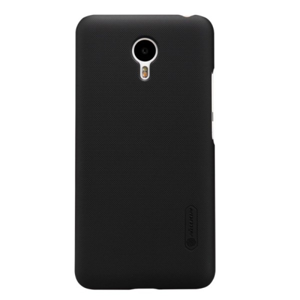 „Nillkin“ Frosted Shield dėklas - juodas + apsauginė ekrano plėvelė (m2 note)