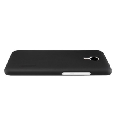 Meizu m2 note Nillkin Frosted Shield juodas plastikinis dėklas + apsauginė ekrano plėvelė / Priedai.lt