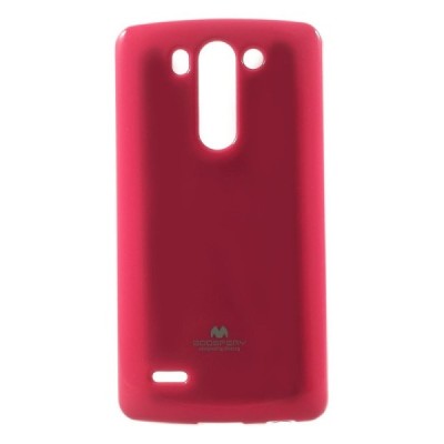 LG G3 S (Beat) D722 tamsiai rožinis (koralinis) Mercury kieto silikono (TPU) dėklas / Priedai.lt