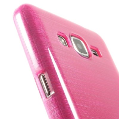 Samsung Galaxy Grand Prime (G350) skaidrus (permatomas) kieto silikono rožinis TPU dėklas - nugarėlė / Priedai.lt