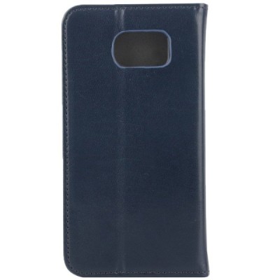 Samsung Galaxy S6 (G920) solidus atverčiamas mėlynas odinis dėklas - knygutė / Priedai.lt