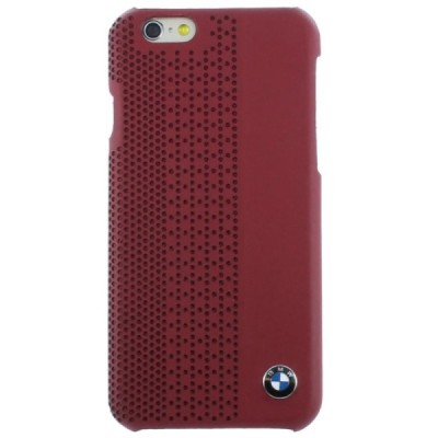 BMW Signature perforuotos odos Apple iPhone 6 (6s) raudonas dėklas - dangtelis / Priedai.lt