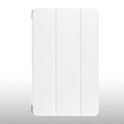 Huawei MediaPad T1 10 atverčiamas baltas odinis dėklas - knygutė (sulankstomas) / Priedai.lt