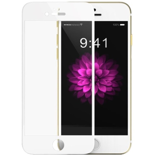 „Devia“ 9H Tempered Glass apsauginis ekrano stiklas 0.33 mm + nugarėlės plėvelė - baltas (iPhone 6 Plus / 6S Plus)