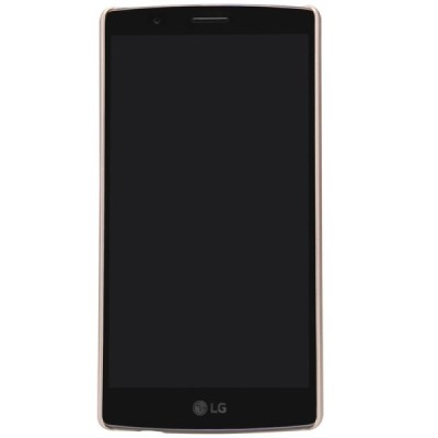 LG G4 Stylus (H635) Nillkin Frosted Shield auksinis plastikinis dėklas + apsauginė ekrano plėvelė / Priedai.lt