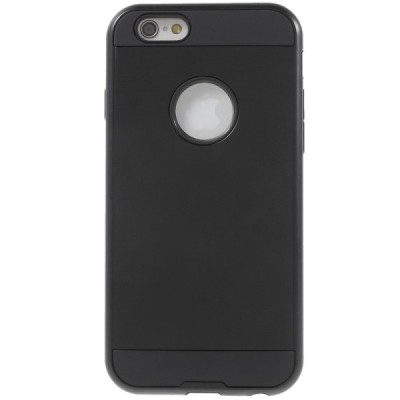 Sustiprintos apsaugos Apple iPhone 6 Plus (6s Plus) juodas kieto silikono (TPU) ir plastiko dėklas / Priedai.lt