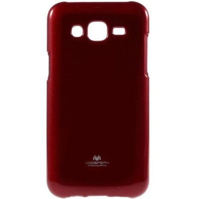 Samsung Galaxy J5 Mercury raudonas kieto silikono tpu dėklas - nugarėlė / Priedai.lt