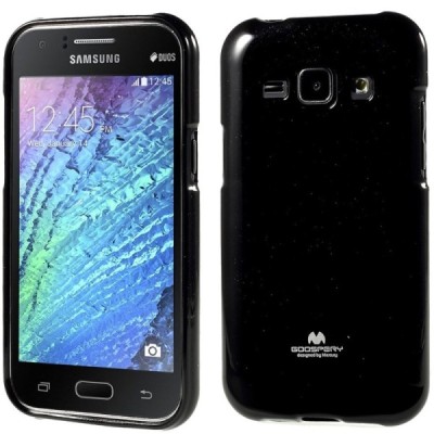 Samsung Galaxy J1 Mercury juodas kieto silikono tpu dėklas - nugarėlė / Priedai.lt
