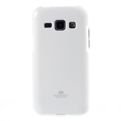 Samsung Galaxy J1 Mercury baltas kieto silikono tpu dėklas - nugarėlė / Priedai.lt