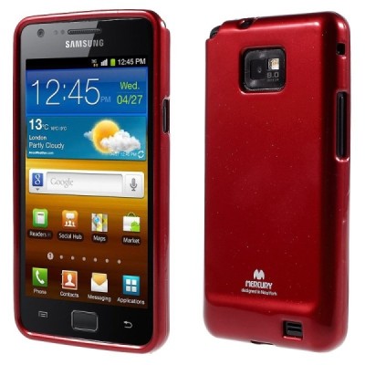 Samsung Galaxy S2 Mercury raudonas kieto silikono tpu dėklas - nugarėlė / Priedai.lt