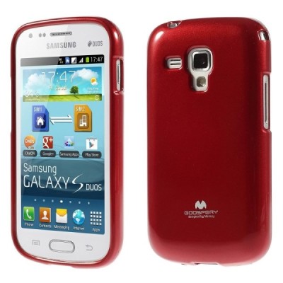 Samsung Galaxy S Duos 2 S7582, S Duos S7562, Trend S7560, Trend Plus S7580 raudonas Mercury kieto silikono (TPU) dėklas / Prieda