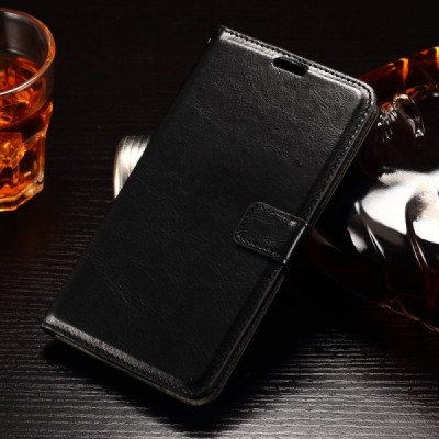 LG G4 Stylus (H635) atverčiamas juodas odinis dėklas - piniginė / Priedai.lt