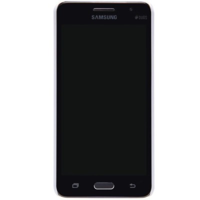 Samsung Galaxy Grand Prime (G530) Nillkin Frosted Shield baltas plastikinis dėklas + apsauginė ekrano plėvelė / Priedai.lt
