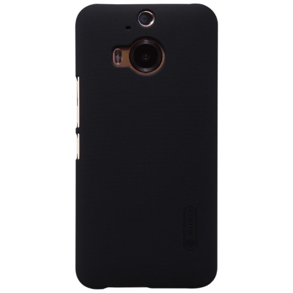 „Nillkin“ Frosted Shield dėklas - juodas + apsauginė ekrano plėvelė (One M9+)