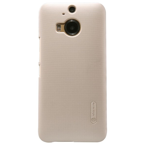 „Nillkin“ Frosted Shield dėklas - auksinis + apsauginė ekrano plėvelė (One M9+)